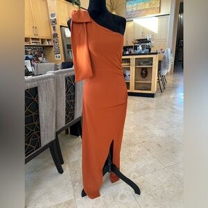 BURNT ORANGE MAXI DRESS, PRETTY GARDEN SIZE SMALL NWOT